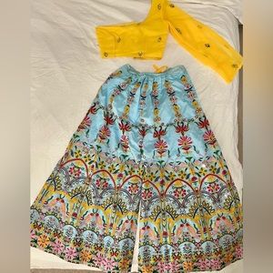 Women pant/ palazzo/sharara style outfit with one sleeve top